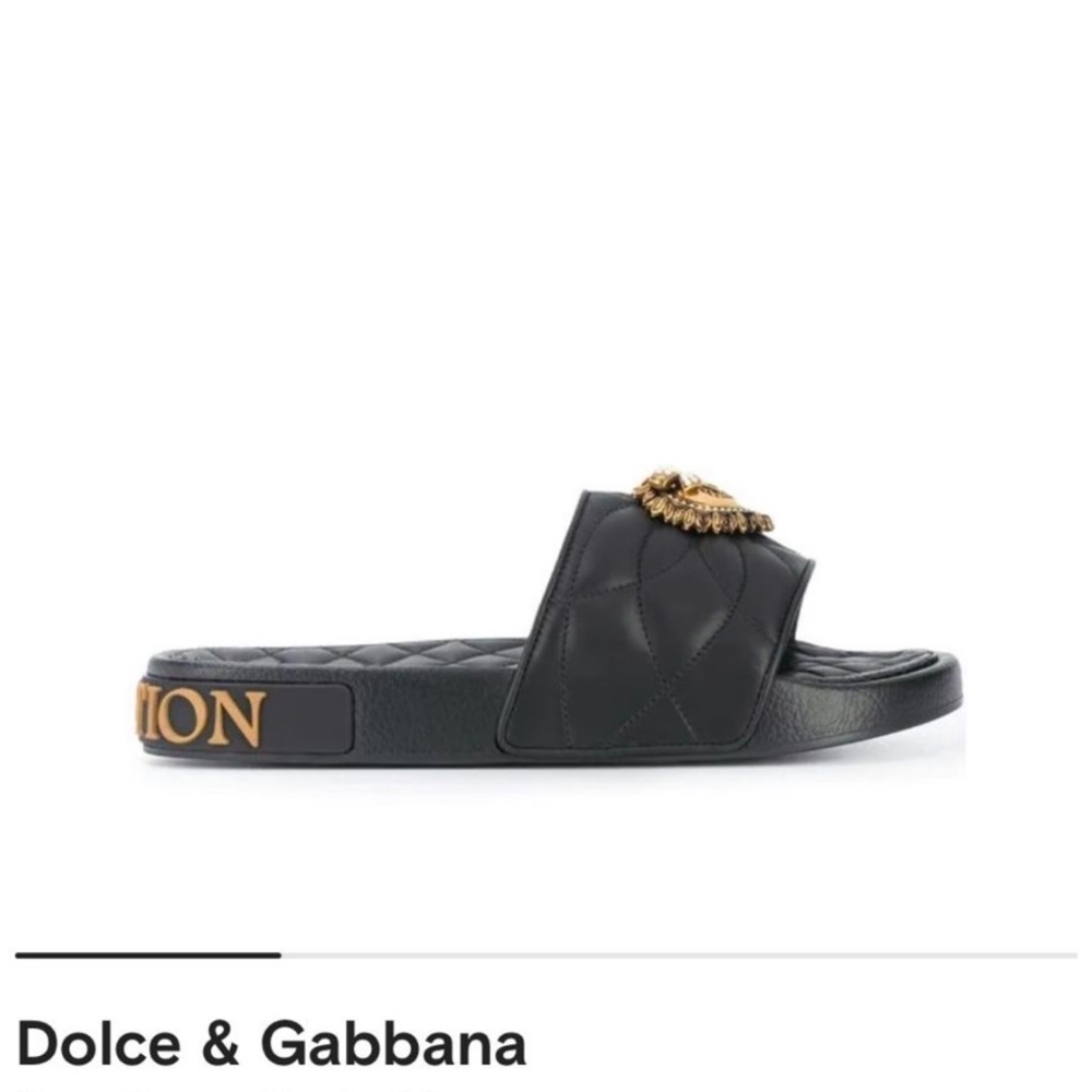 Dolce & Gabanna Devotion quilted slides